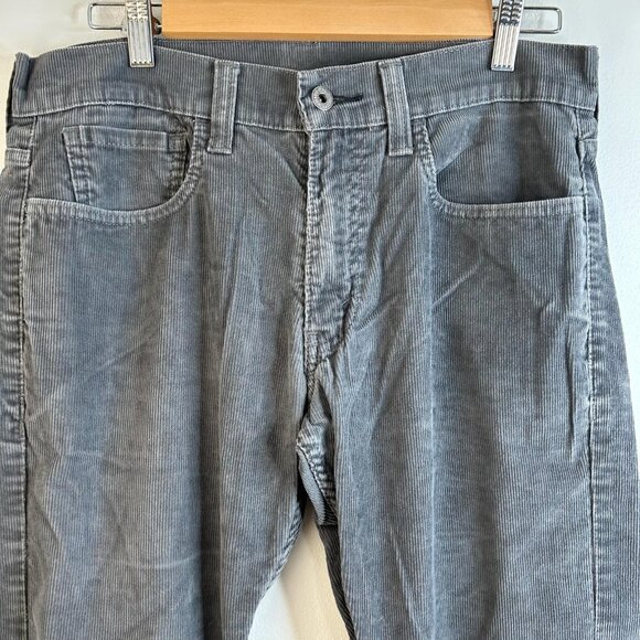 Levis 511 Jeans Mens 32x32 Dark Gray Corduroy Skinny Stretch 5-Pocket Mid Rise - Picture 2 of 10